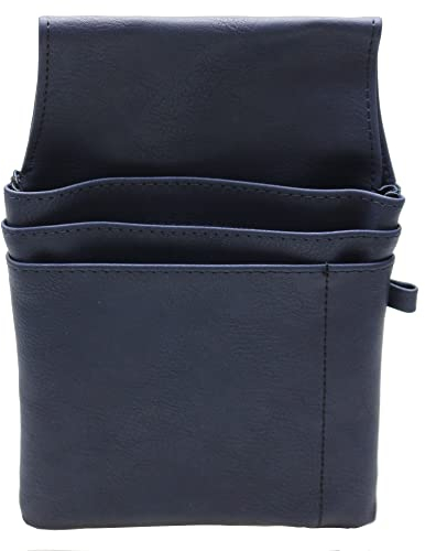 Marco Amrini Kellnerbörsen Tasche Geldbörsenholster Holster für Kellner Kellnertasche Kunstleder Bedienungstasche für Damen und Herren (blau)