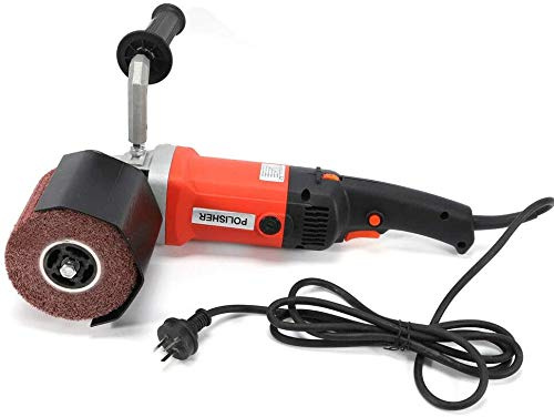 1400W Meuleuse d'angle,Outil électrique de polisseur Machine à polir Rouleaux abrasifs polissants avec capot de protection