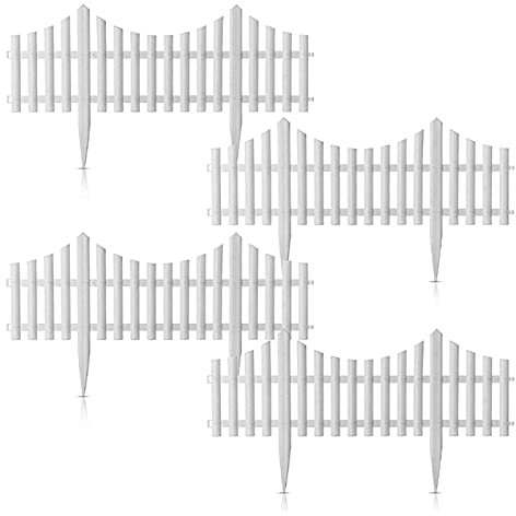 4PCS Steccato Recinzione Giardino in plastica Bordo per Prato Bordo per Piante Bordo Flessibile ad Incastro Bordo Bordo per Prato Bordatura aiuola Recinzione Erba Bordo per Giardino Decorazioni