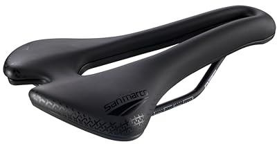 Selle San Marco ASPIDE Short Comfort Dynamic - Sillín Bicicleta de Carretera, Gravel, Montaña, MTB, Extra Acolchado, Cuadro de Manganeso - Talla L3, Negro