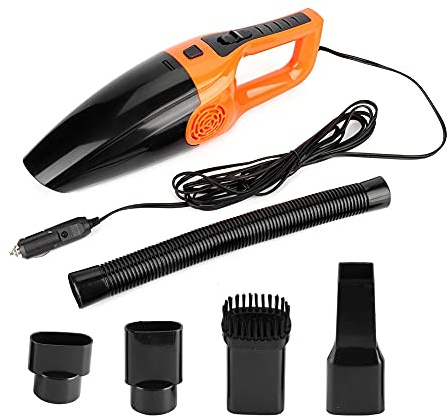 Aspirateur de Voiture Rac, 12V 3600pa Aspirateur de Voiture Portable à Main Humide et Sec à Double Usage Aspirateur de Voiture RacAspirateur de Voiture Filaire Portable Mini Portable à Main(Orange)