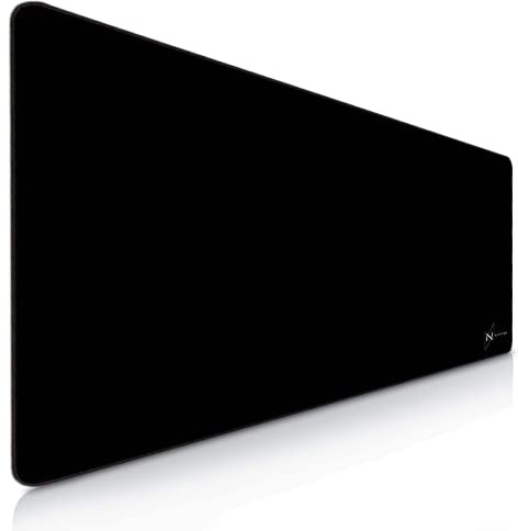 Nyfter - Premium XXL Gaming Mauspad Nyfpad 900x500mm Mousepad im Clean Design Wellenfrei mit extra vernähten Kanten (Black)