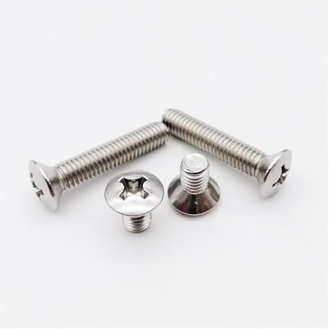 10/50 Stück M2 M2.5 M3 M4 M5 M6 A2 304 Edelstahl Kreuzschlitz Senkkopfschraube Halber Linsensenkkopfschraube Bolzen (Color : 10mm_50pcs M2.5)