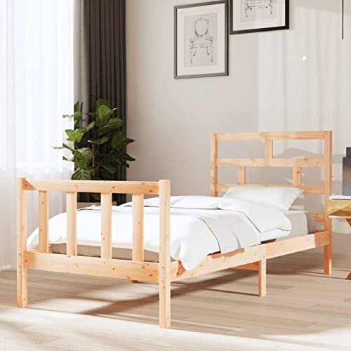 GuyAna Massivholzbett Kiefer 90x200 cm Bed Frame Bettgestell Massivholzbette Bett Holz Betten Schrankbett Bettrahmen