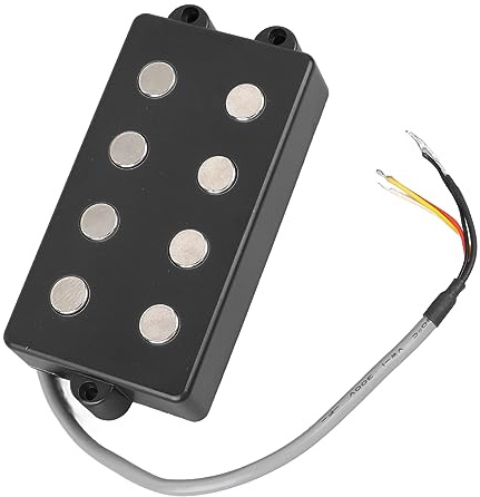 Drfeify Micro à Double Bobine pour Guitare Micro à Double Bobine pour Basse Style Ouvert 5 Cordes 4 Noyaux à Tige Variable Guitare à pour