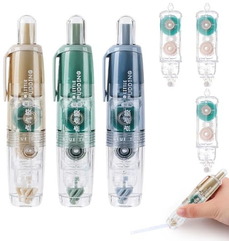 AYNKH Glue Tape Roller, 6 Pack Double Sided Tape Dispenser Adhesive Tape Adhesive Tape, Glue Tape Roller for School Home Office Crafting, Journal, Christmas Cards and Gift Wrapping