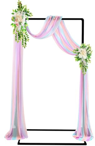 LIYI929GP Quadratischer Hochzeit Hintergrundständer Metall-Hochzeitsbogen, Metall Hochzeit Bogen Traubogen Mit Basis, Langlebig Wiederverwendbar, Für Blume Ballon Dekor Vorschlag Engagement Party