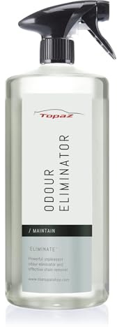 Topaz Car Stain and Odour Eliminator, PH Neutral Fabric Spray, Odour Neutraliser, Car Smell Air Freshener for Upholstery & Carpets, Car Deodorizer Spray (500 ml, 1L, 5L) - 1L