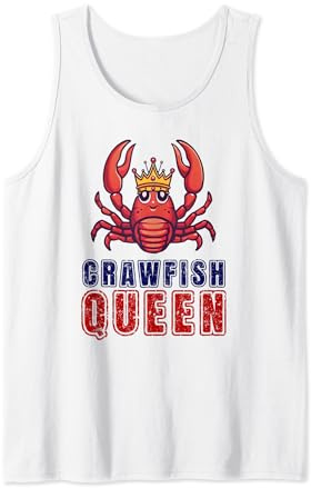 Cute Crawfish Queen Love Southern Cooking Creole Food Lover Tank Top