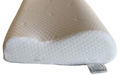Fomella Orthopädisches Kopfkissen Wave M | Memory-Schaum | 50 x 32 x 8/11 cm