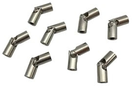 LONESTAR Bricks 4X 2 Technic Metall Gelenke, Gunmetal, kompatibel, DIY Klemmbaustein-Zubehör für Technic Bausätze, robust & präzise, Upgrade für anspruchsvolle Modellbau-Projekte
