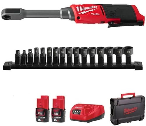 Milwaukee M12FPTR-202X Kit de cliquet pour carburant 12 V 2 piles 2 Ah