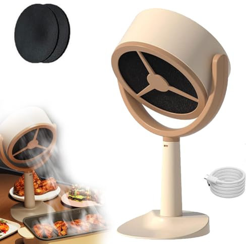 Cikiki Smoke Away Purifier Fan, Portable Desktop Range Hood, Smoke Fan for Smoking Indoors,Portable Kitchen Exhaust Fan for kitchen, dining table, outdoor barbecue