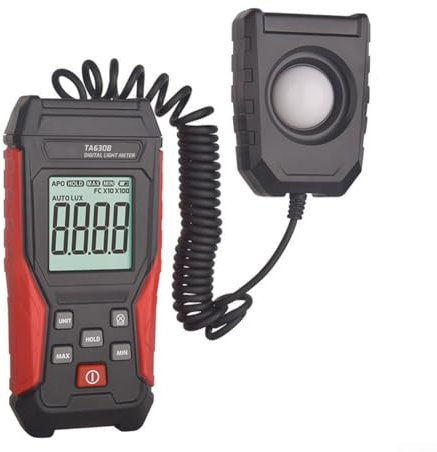 Digital Illuminance Light Meter, Measure Range Up To 200,000Lux, Handheld Light Meter Backlight For Foot Candles, Plants, LED Lights