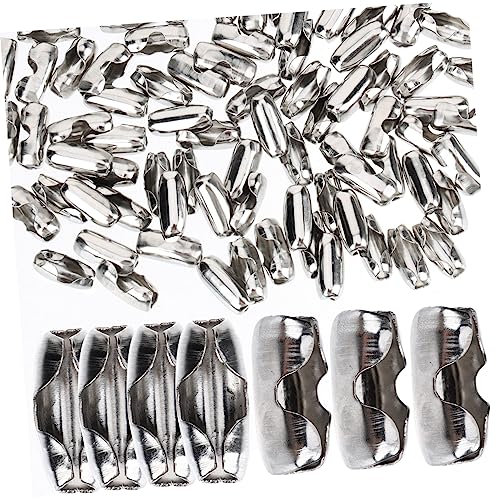 Homoyoyo 100pcs Chain Connectors Beaded Chain Clasps for Jewelry Making and Practical Craft Supplies for Necklace and Bracelet Creation