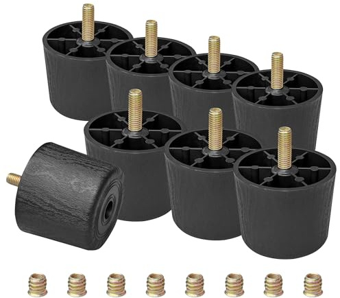 LHUIDDH 8-Pack Plastic Furniture Legs – Durable Sofa Legs for Furniture Support and Stability (48mm)