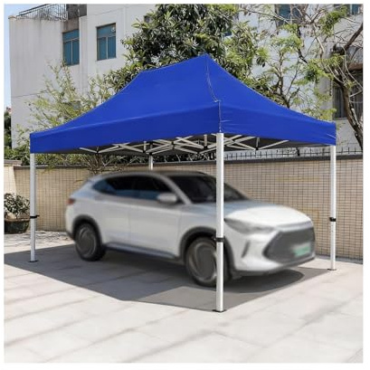 Carport-Überdachung Mit Verstärktem Rahmen, Robuste Außencarports Für Pkw, Traktoren, Wohnmobile, SUVs Und LKW(Blue,9.8x14.7x6.5ft)