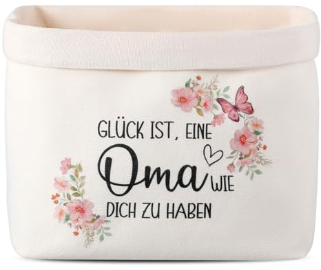 Xuniea Cesta de Pan Regalo por Mudanza Bolsa de Pan Idea de Regalo de Inauguración Bolsa de Marroco de Tela(Flores,Glück Ist, Eine Oma Wie Dich zu Haben)