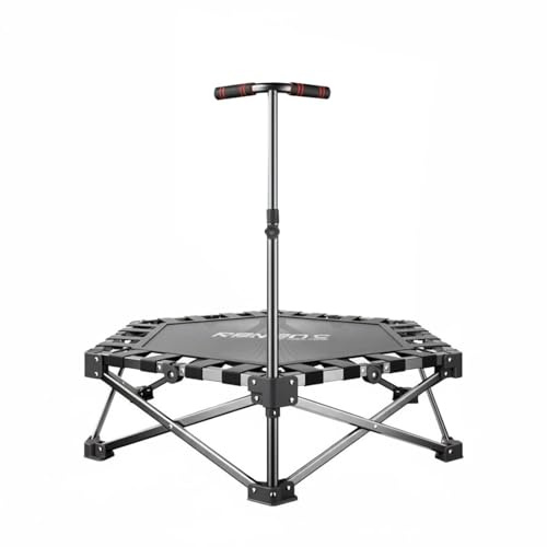 TAIZhiChen Tappeto Elastico Pieghevole Basso Impatto Mini Trampolino da Interno Nessun Montaggio Richiesto Mini Trampolino da Fitness per Adulti, Bambini