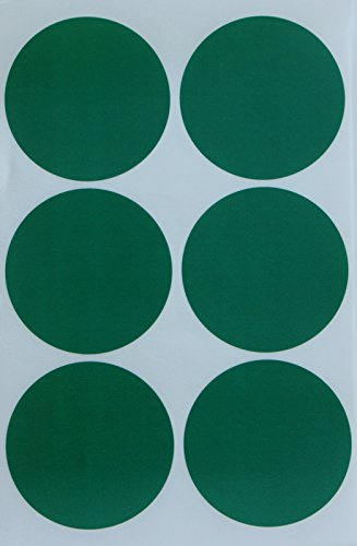 Aufkleber Grün 50 mm runde Etiketten – in verschiedenen Farben Größe 5 cm Durchmesser Sticker 72 Vorteilspack von Royal Green