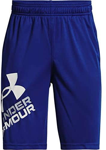 Under Armour boys Prototype 2.0 Logo Shorts , Royal Blue (400)/White , Youth X-Large