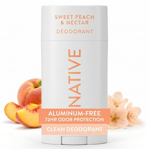 Native Deodorant | Natural Deodorant Seasonal Scents for Women and Men, Aluminum Free with Baking Soda, Probiotics, Coconut Oil and Shea Butter | Sweet Peach & Nectar