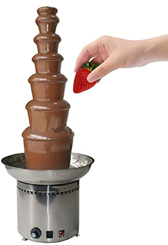 Fuente De Fondue De Chocolate Comercial, MáQuina De FusióN De Cascada De Chocolate Digital, MáQuina De FusióN De Salsa De Acero Inoxidable De 4/5/6/7 Niveles/MáQuina De Cascada De Chocolate,7Tiers