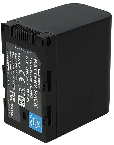 vhbw Batería reemplaza JVC BN-VC298G, BN-VC296G, BN-VC264G para cámara de vídeo (10500 mAh, 7,4 V, Li-Ion)