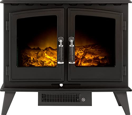 Adam Woodhouse Elektrokamin in Schwarz