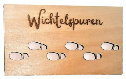 Rrichmaan Wichtelschablone Fußabdrücke Wichteltür Zubehör Weihnachtswichtel Elf Wichtel Fußspuren Schablone Wichtel Schablone Miniatur Wichtel Holz Weihnachten Fußabdruck Malerei Schablonen