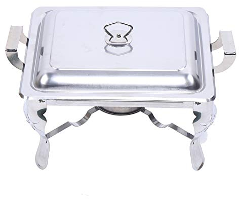 Chafing Dish Buffet Banquete Catering Calientaplatos de acero inoxidable Calentador de alimentos Buffet Calentador de alimentos, para catering buffet y fiesta, 21 x 26 x 26 cm, 6 L