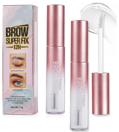 KARLOR 2 Stück Augenbrauengel transparent Augenbraun Fixiergel farblos Augenbrauen gel wasserfest mit Applikator Augenbrauen Glue Balm Brow Glue Brow Gel Mascara schnell trocknen langanhaltend