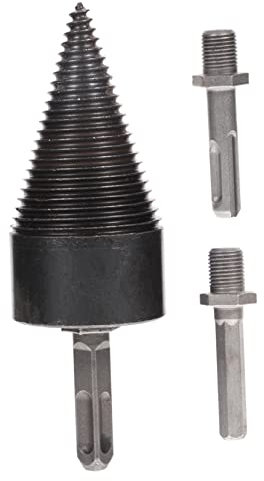 Sosoport Wood Splitter Drill Bit for Firewood Logs Conversion Adapters Included Spade Bit for Splitting Wood