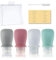 RILYSUN Lot de 4 récipients de voyage rechargeables en silicone, anti-fuite, rechargeables, conteneurs de voyage de 60ml (2oz) pour shampooing, après-shampooing, lotion, liquides