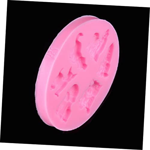 Amosfun 3St silikonform selber machen Cakesicles Schimmel Schokoladenformen Partyzubehör für Hundegeburtstage Cupcake-Formen schokoladentaler chocolatiere hundemotiv backen Kuchenform Rosa