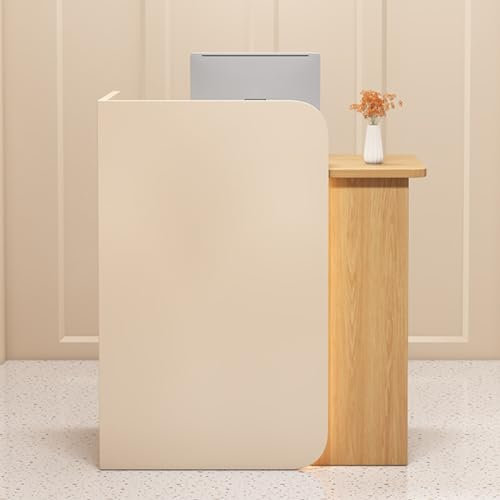 Moderner Empfangstisch mit Theke und verstecktem Schreibtisch, für Büro oder Salon, G 100 x 45 x 95 cm