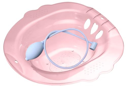 Bidet Einsatz für Toilette, sitzbad für toilette, Toilette tragbarer Bidet mit Flusher Anti-Overblow Large-Kapazität Bidetet für Hämorrhoiden nach der Geburt private Pflege Rosa