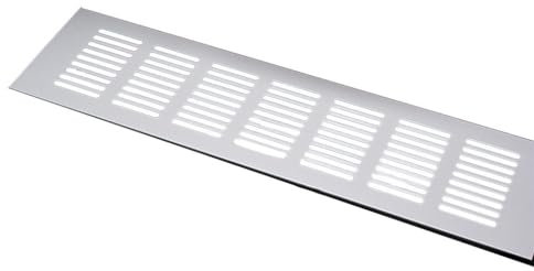 IkErna Rejilla de Ventilación de Forma Rectangular de Aleación de Aluminio con Rejilla de Ventilación, Rejilla de Ventilación de Pared de 80 Mm para Armario de Zócalo de Cocina/80 * 225Mm