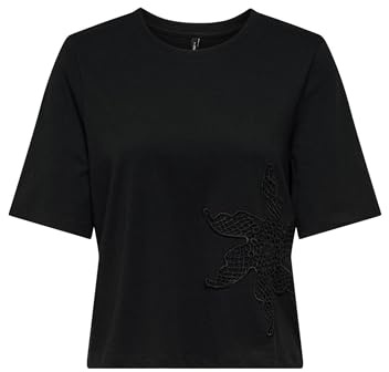 ONLY Onljessa Life S/S JRS Short Top Box, Noir, XL