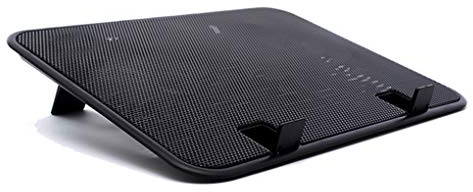 14 inch Notebook Cooler 5v Dual Fan USB External Laptop Cooling Pad Slim Stand High Speed Silent Metal Panel Fan, black