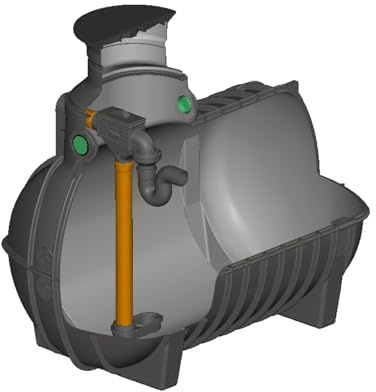 Regenwasser Zisterne 3000 Liter Erdtank Aqua-Rondo Kunststoff [ Ausbaupaket passend für Ihre Anwendung frei wählbar ]