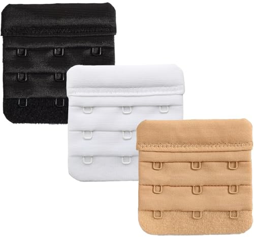 Tuxiaobu 2 3 4 5 Hook Bra Extenders, Black White Beige Bra Extenders for Women