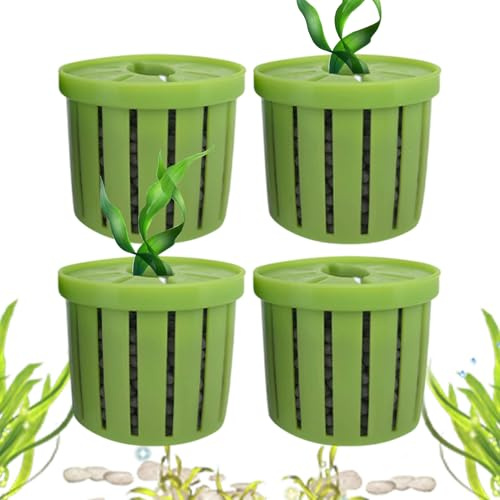 Portavaso per acquario | Set di 4 supporti per acquario Pothos, resistente decorazione per paesaggi ad angolo davanzale