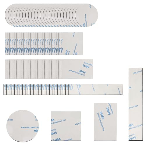 100pcs Extra Strong Double Sided Sticky Pads,Picture Hanging Strips Heavy Duty Double Sided Tapes,Waterproof Wall Adhesive Strips Self Adhesive Foam Sticky Tapes for Hanging Pictures, Indoor Outdoor