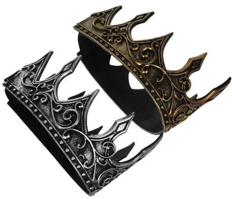 GALPADA 2 Stück Königliche Mittelalterliche Cosplay Kopfbänder aus Pu Schaum Verstellbares Stirnband Leichtes Design Party und Geburtstagsdekoration für Herren