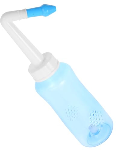 Warmhm Bottiglia per Risciacquo Nasale Manuale Portatile con Valvola Regolabile per Irrigazione dei Seni Nasali Adulti e Pulizia Completa e Sollievo da Congestione