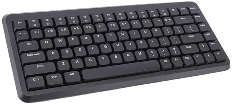 Tosuny Clavier sans Fil 2,4 G, Clavier Bluetooth 105 Touches avec pavé Numérique, Touches de Commutation Silencieuses, de Raccourci Multimédia, Compact pour PC Portable (Black)