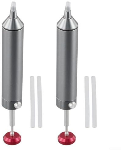 2 x Lötsaugpumpen mit Vakuum-Mechanismus und hitzebeständiger Silikondüse für effektive Entfernung von Lötzinn von Leiterplatten