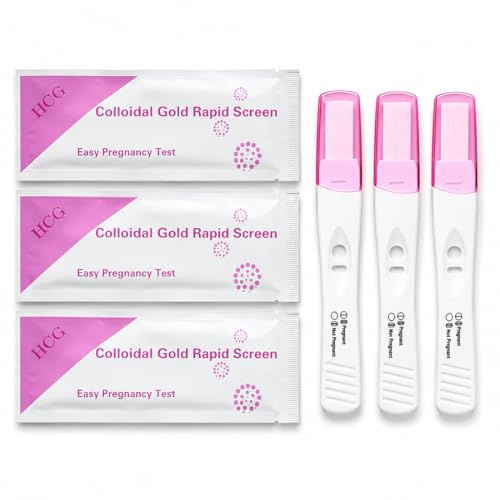 PRAOFRT 3 Pièces Test de grossesse en papier absorbant haute sensibilité, détection rapide et résultat fiable, test domestique discret, utilisation simple pour une vérification à la maison