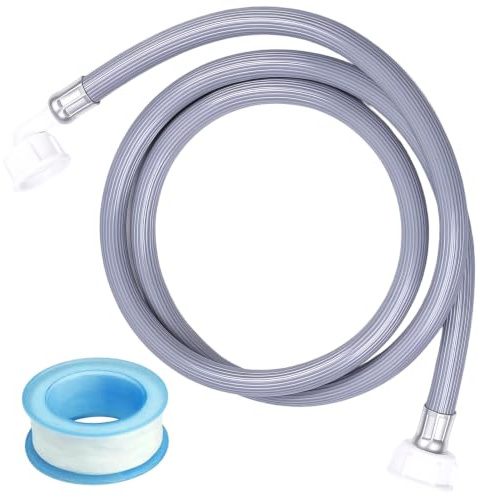 Dexpally 3M Rallonge Tuyau Machine à Laver Tuyau Lave Vaisselle 3/4 Tuyaux Machine a Laver Arrivee d Eau Tuyau Alimentation Machine a Laver pour Lave-Vaisselle